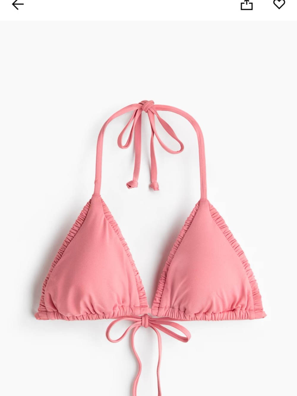 H&M pink bikini top